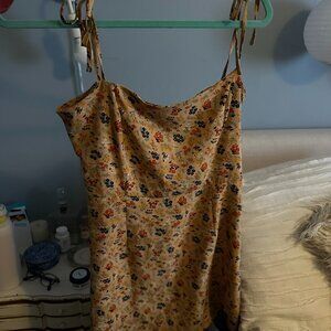 Nasty Gal Floral tie sleeve dress
